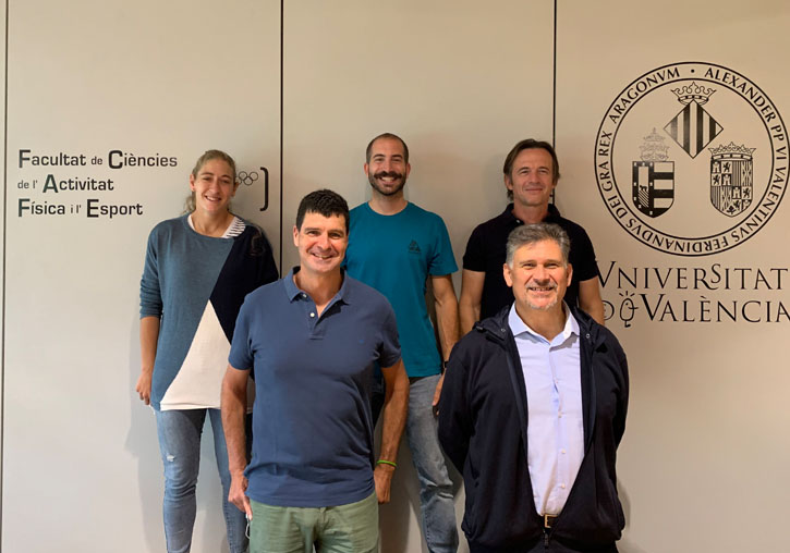 Part of the study team. From left to right: Maite Pellicer Chenoll, Víctor Pérez Samaniego, Miquel Pans Sancho, Luís Millán González and José Devís Devís.